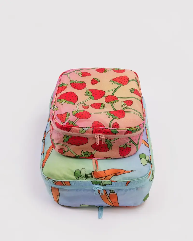 Large Packing Cube Set - Carrots & Berries