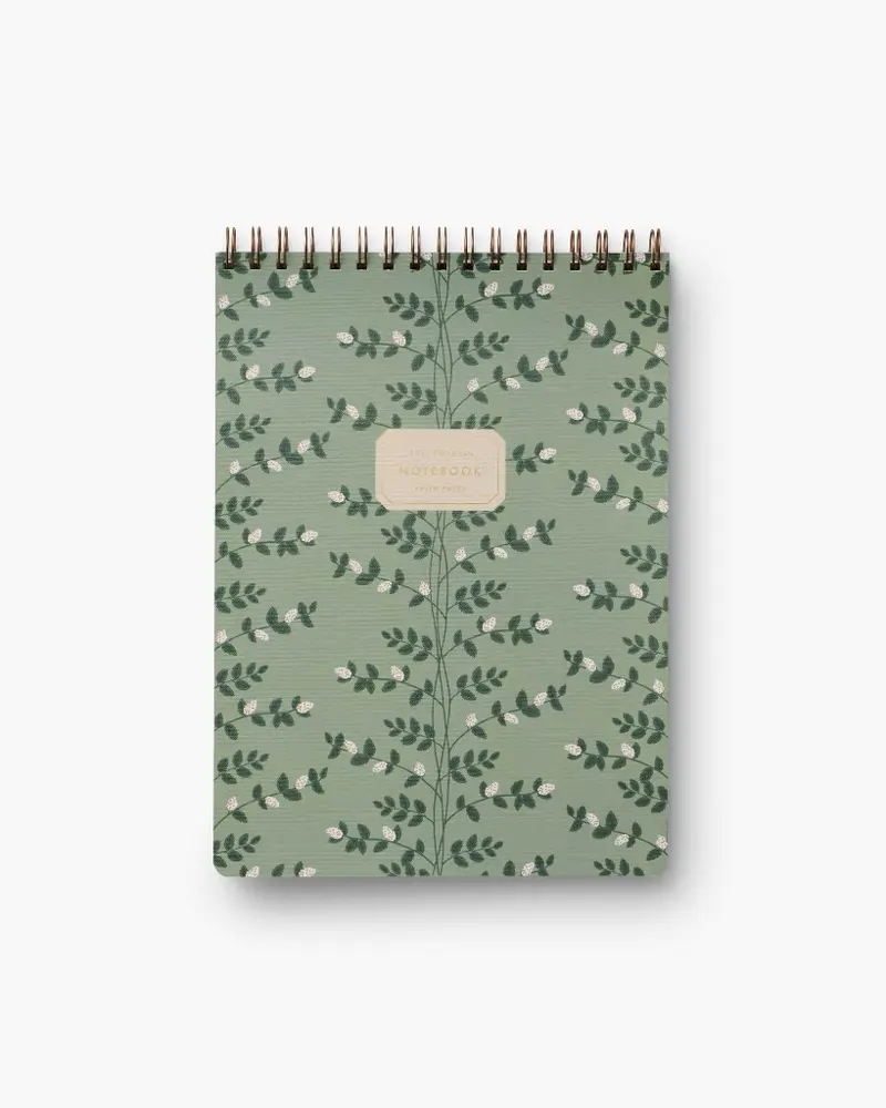 Large Top Spiral Notebook - Climbing Vines