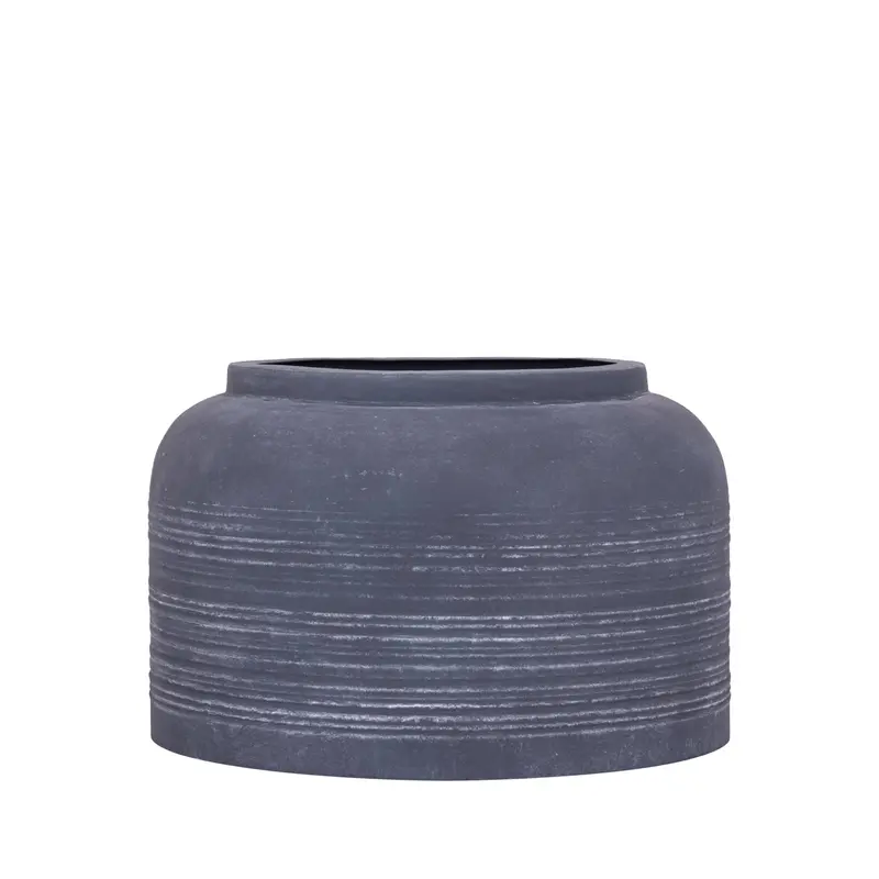 Lavada Pot Metaal Antraciet Laag Small PTMD