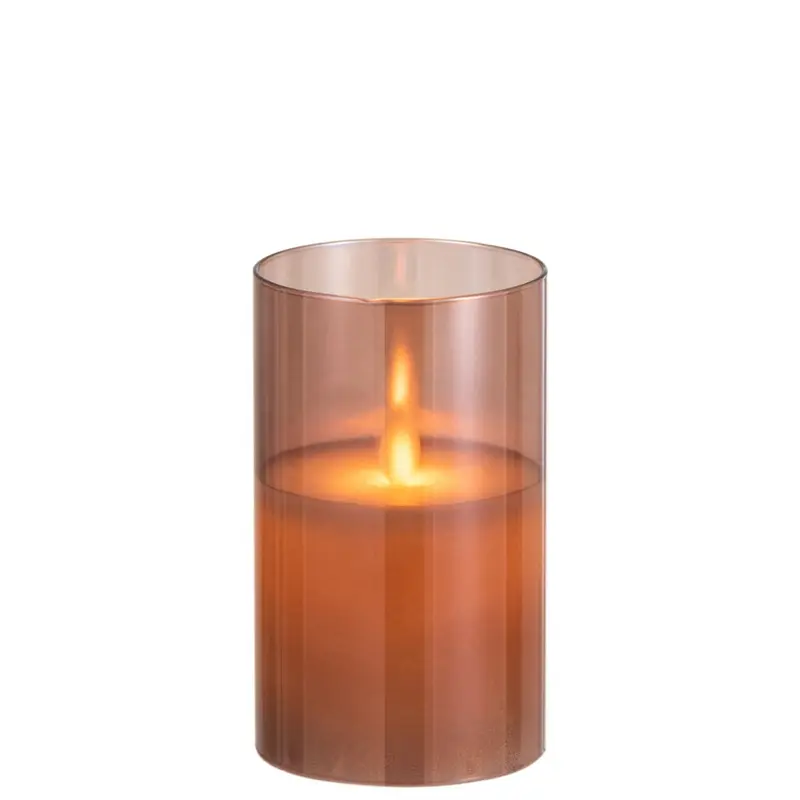 Ledlamp Blinkend Glas Bruin Small
