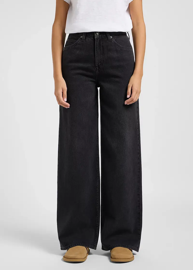Lee Women Stella Wide Leg Jeans Dark Memory Black