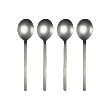 Lepeltjes Charlot set-van-4 RVS zilver