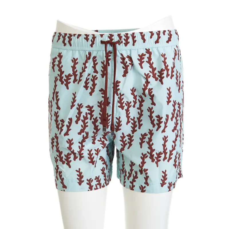 Light Blue Terracotta Oasi Print Swim Trunks