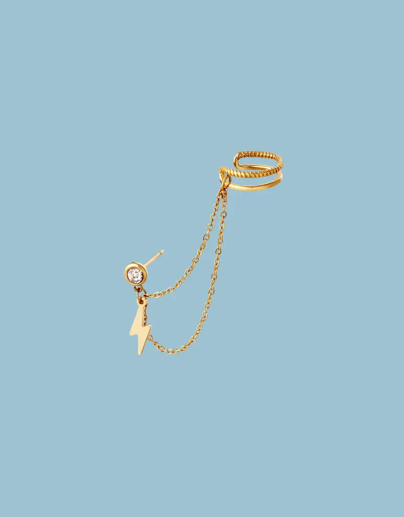 Lightning bolt earcuff