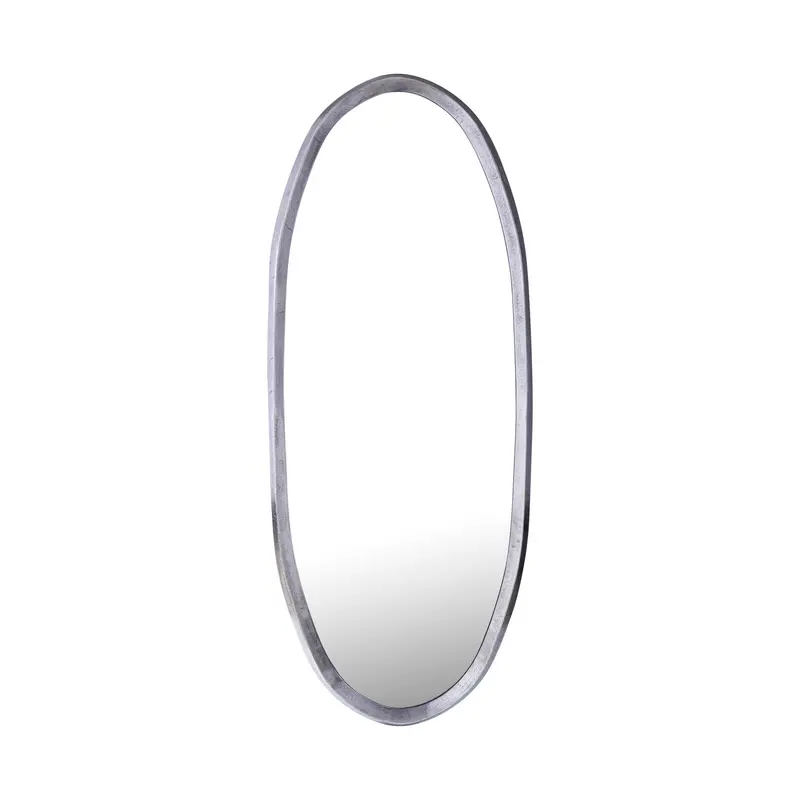 Limera Nickel Alu Oval Mirror Irregular Border M 60x3.5x150cm PTMD