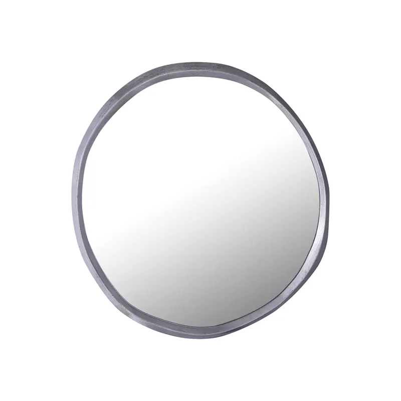 Limera Nickel Alu Round Mirror Irregular Border S 75x2x75 cm PTMD