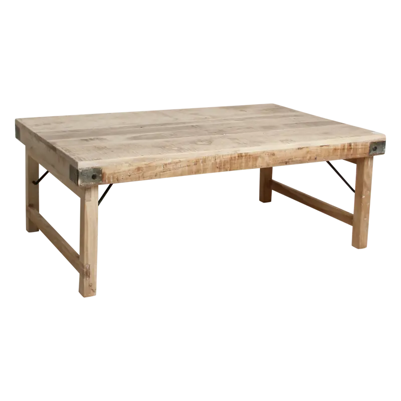 Limewash Inklapbare Salontafel Raw Materials