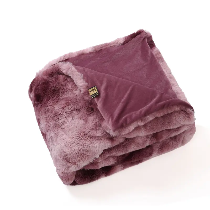 Linde Plaid Burgundy Fluweel 150x200cm PTMD