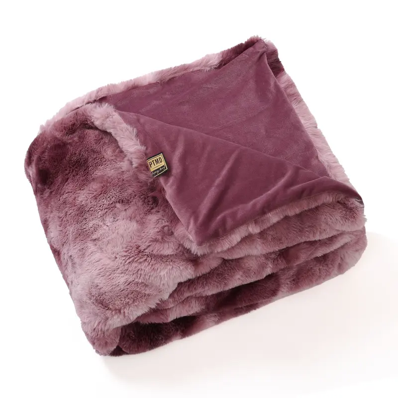 Linde Plaid Burgundy Fluweel 220x240cm PTMD
