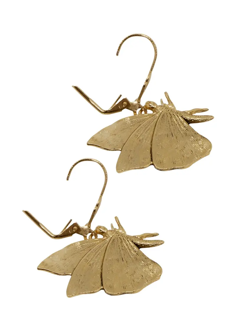 Lotta Djossou Paris Butterfly Earrings Gold