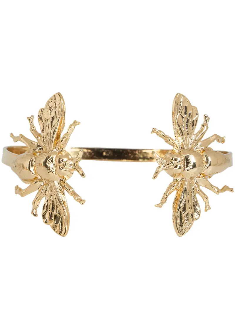 Lotta Djossou Paris Double Bee Bracelet Gold
