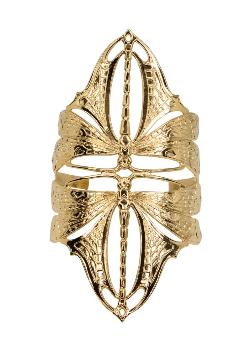 Lotta Djossou Paris Double Dragonfly Bracelet Gold