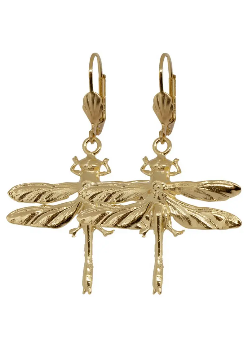 Lotta Djossou Paris Dragonfly Earrings Gold