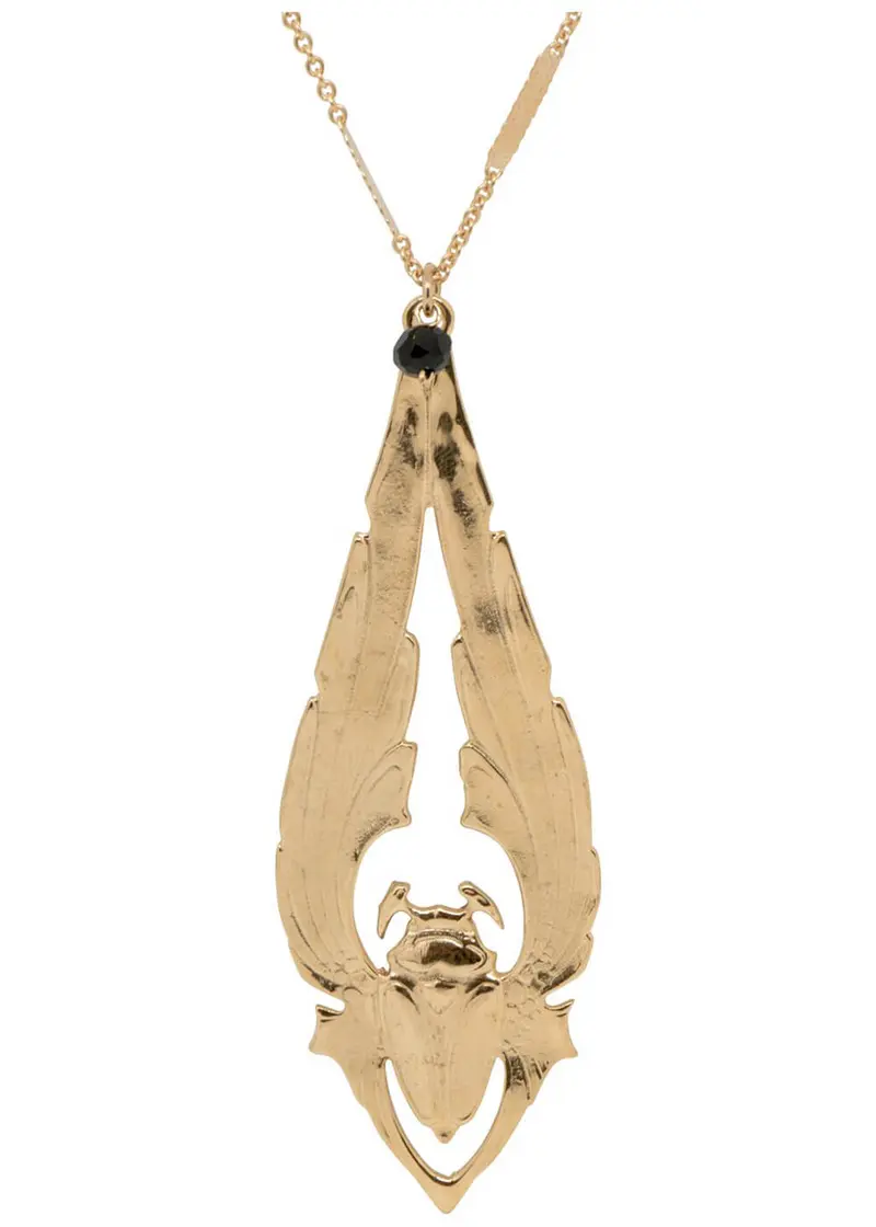 Lotta Djossou Paris Scarab Necklace Gold