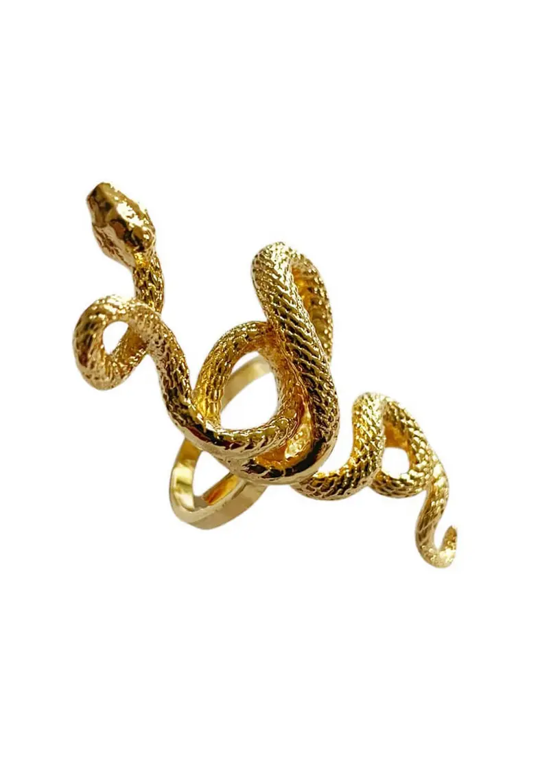 Lotta Djossou Paris Serpent Snake Ring Gold