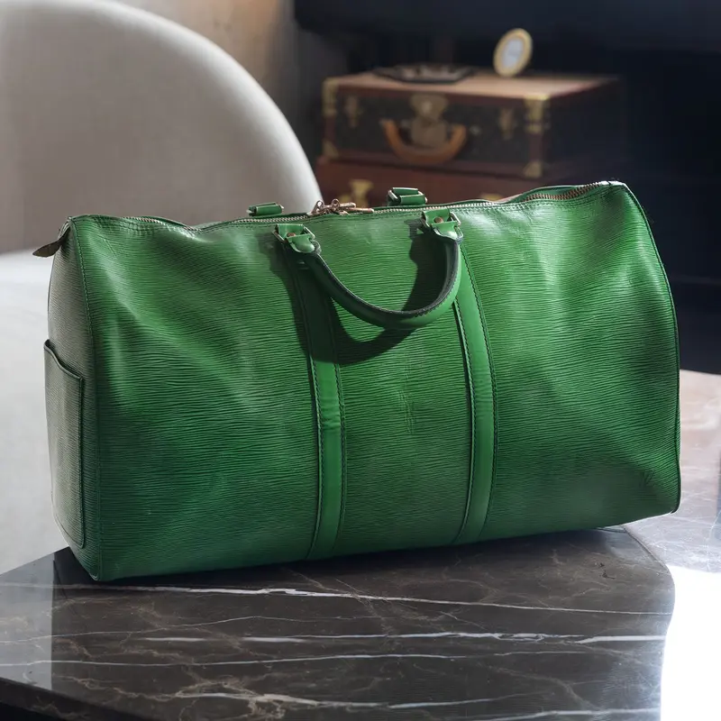 Louis Vuitton Keep All 55 Reisetasche in schwarzem Epi Leder
