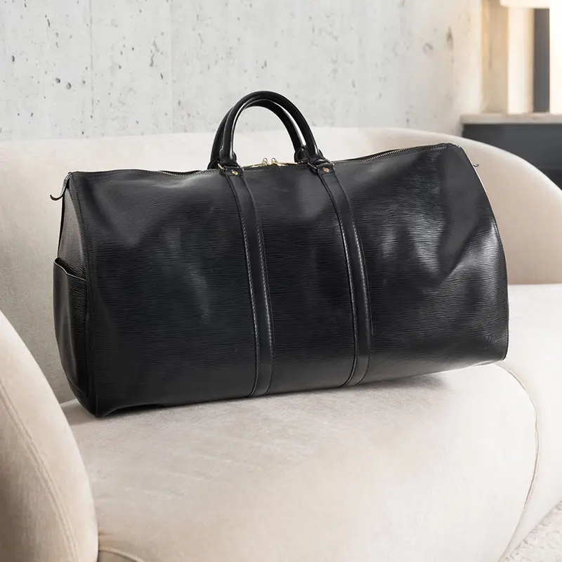 Louis Vuitton Keep All 55 Reisetasche in schwarzem Epi Leder