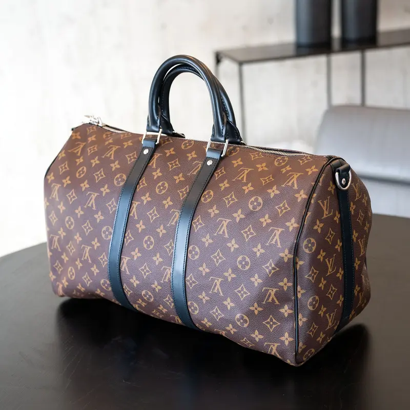 Louis Vuitton Keepall Bandoulière 45 Monogram Macassar - pre-owned