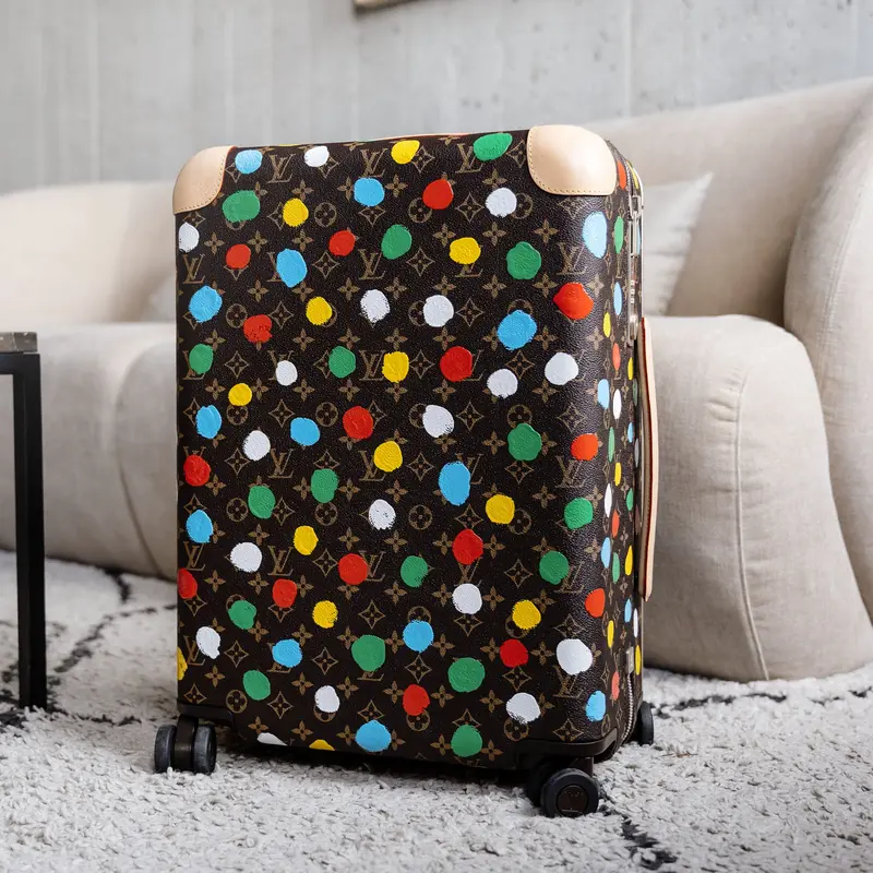 Louis Vuitton Yayoi Kusama Painted Dots Horizon Suitcase (55cm) Dark brown - pre-owned