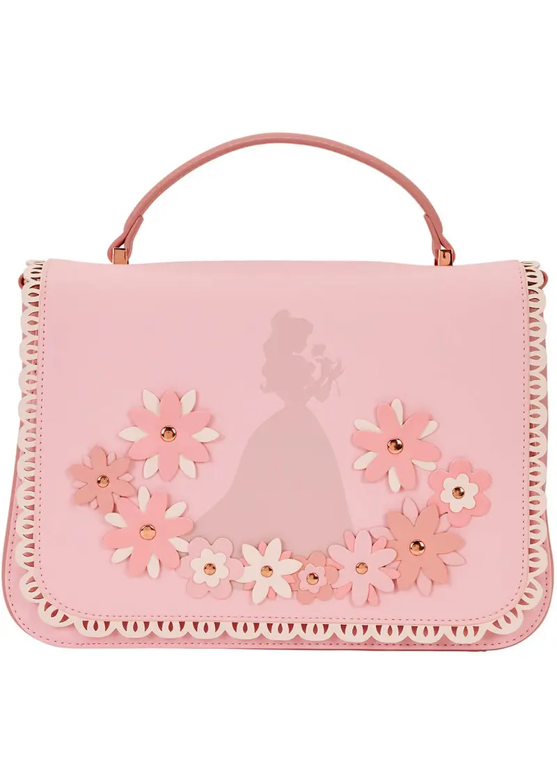 Loungefly Disney Princess Stained Glass Pink Crossbody Bag