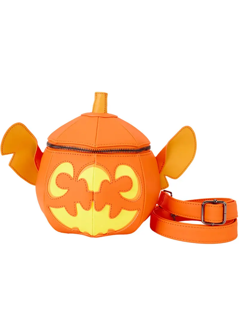 Loungefly Disney Stitch Figural Pumpkin Shoulder Bag Orange