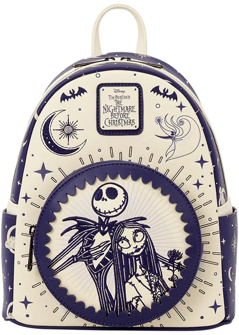 Loungefly Disney The Nightmare Before Christmas Jack Skellington & Sally Night Sky Backpack