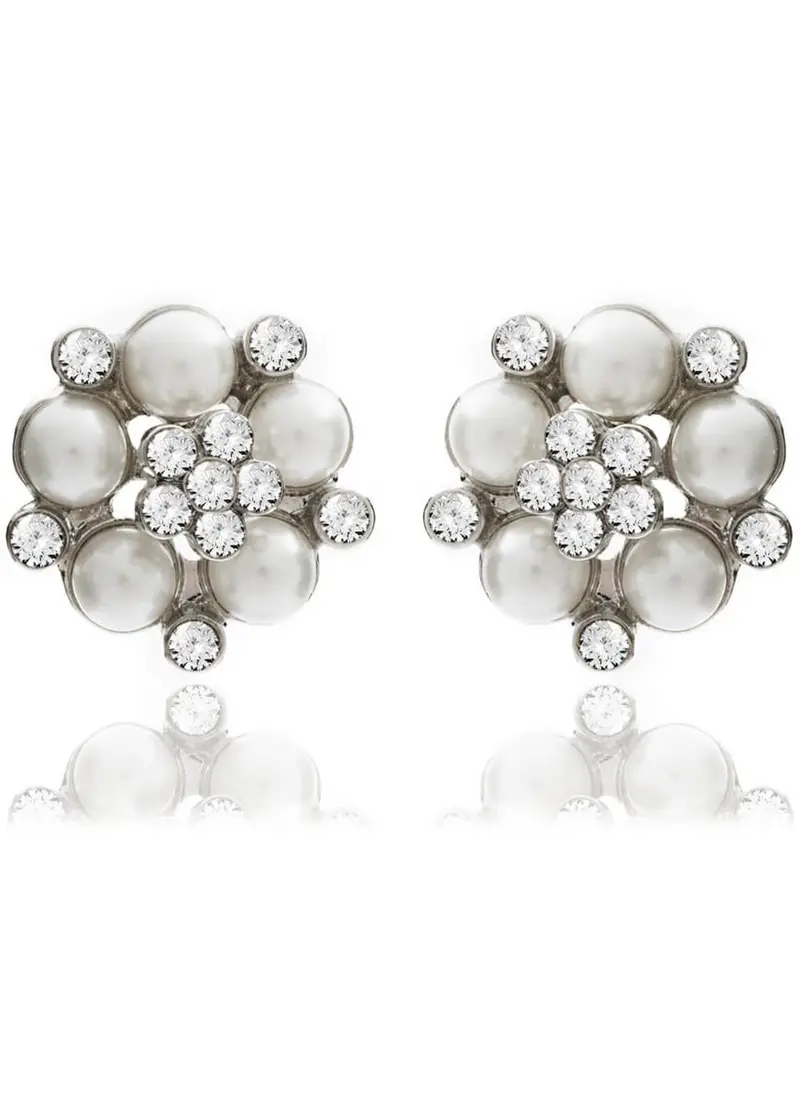 Love Vintage Audrey Pearl 50s Earrings Cream