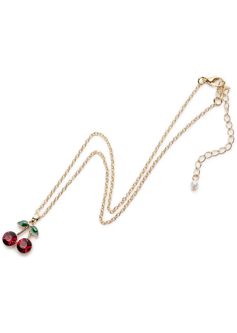 Love Vintage Cherry 50s Necklace Red