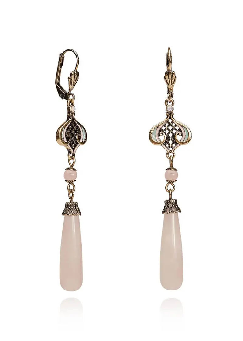 Love Vintage Rose Quartz Earrings