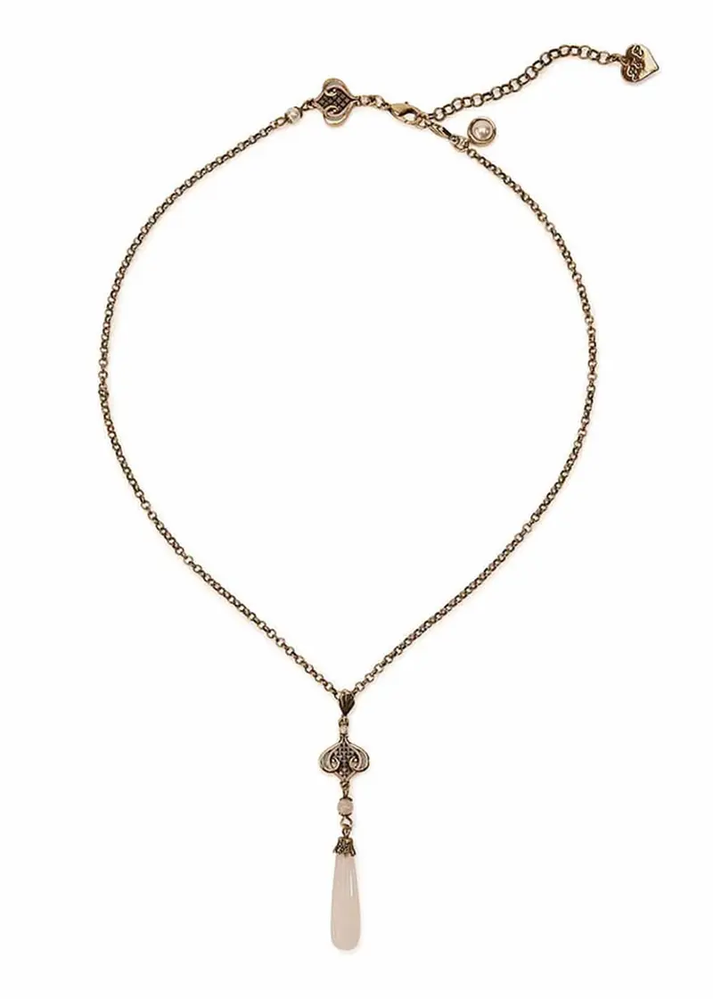 Love Vintage Rose Quartz Necklace