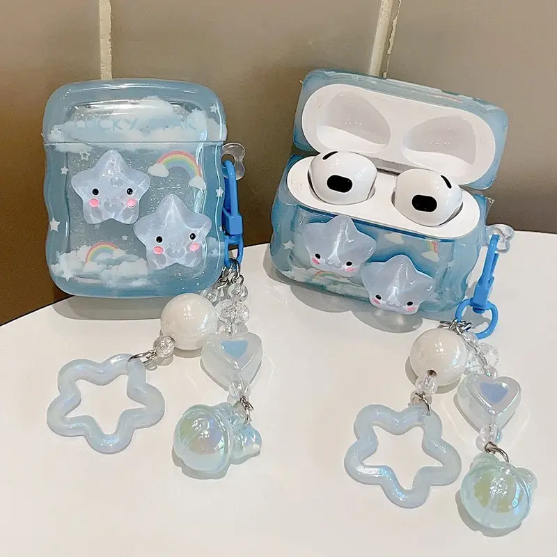 Lucky Stars AirPods Case Cover Wth Charm Strap