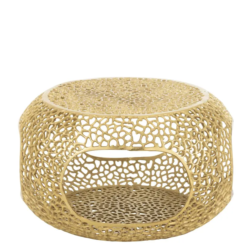 Luxe Gouden Aluminium Salontafel Small J-Line
