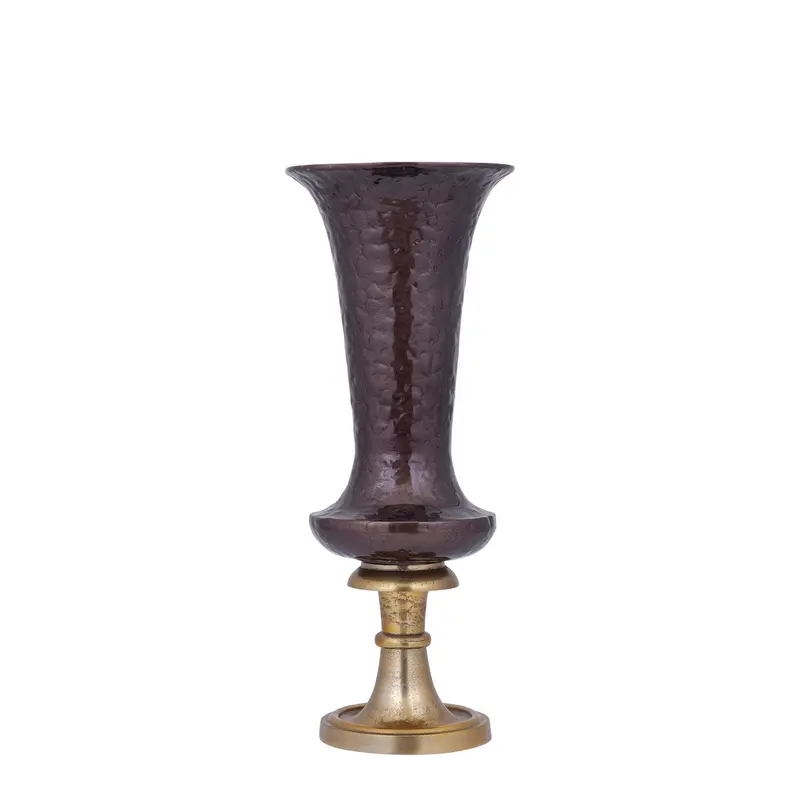 Lysse Vaas Aluminium Emaille Donkerbruin Small PTMD