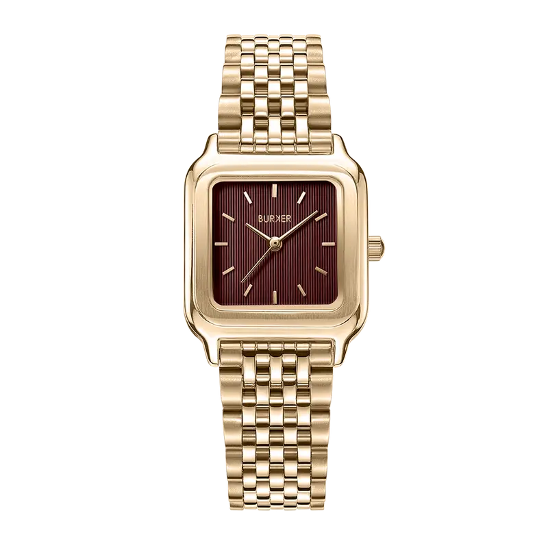 Macy Gold Burgundy