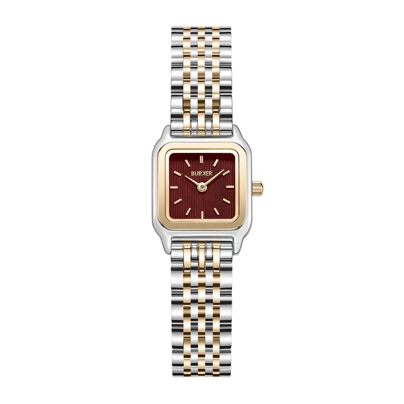 Macy Petite Gold Silver Burgundy