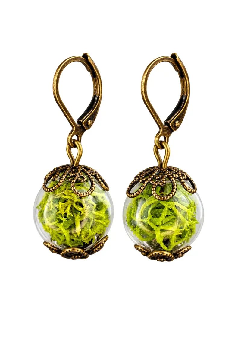 MadamLili Moss Terrarium Earrings