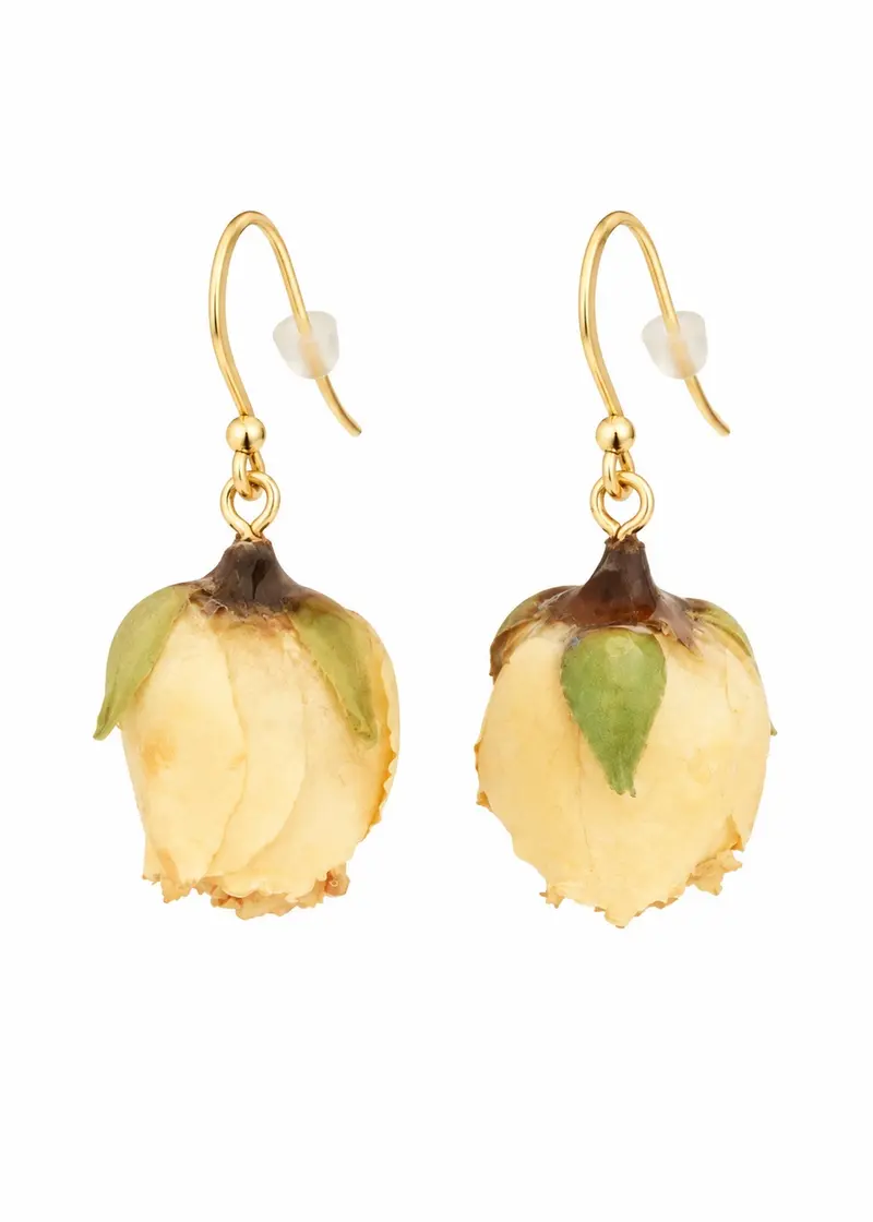MadamLili Rose Earrings Cream White