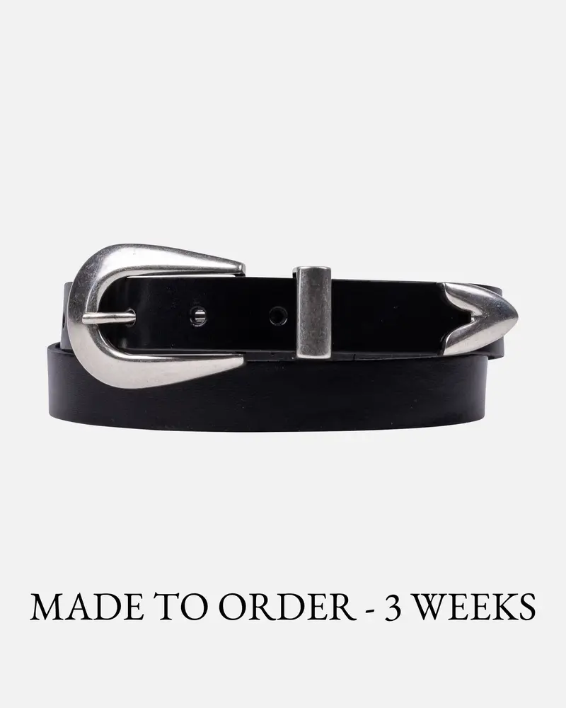 MADE TO ORDER Alara│Western Lederen Riem met Metalen Punt Detail