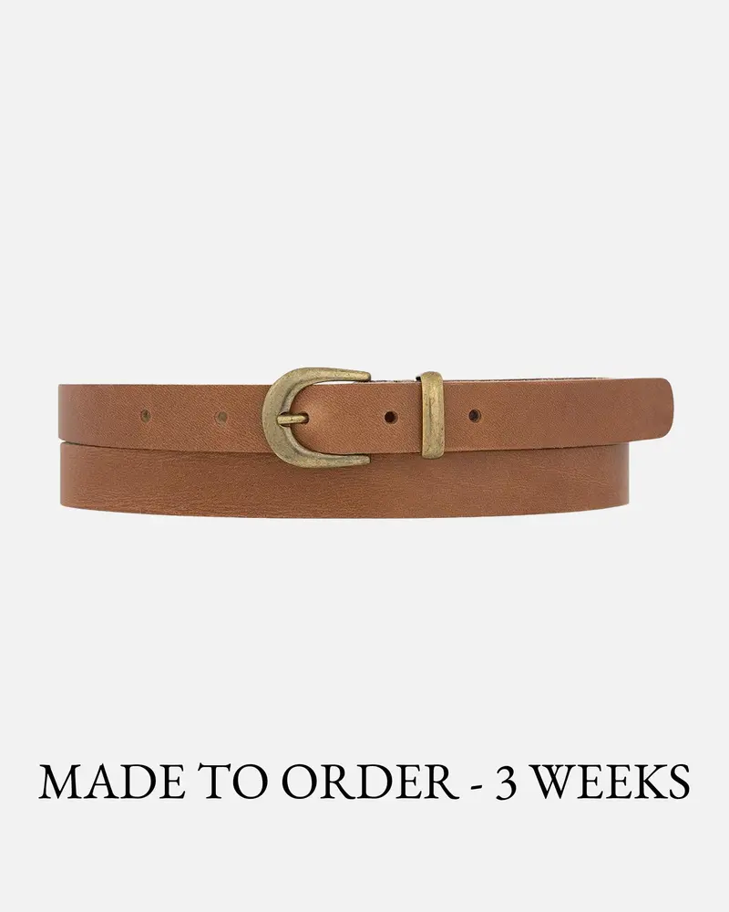 MADE TO ORDER Ank │ Skinny Riem met Metalen Lus