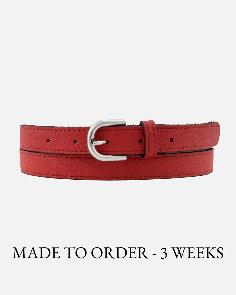 MADE TO ORDER Cara │ Zachte Smalle Leren Riem