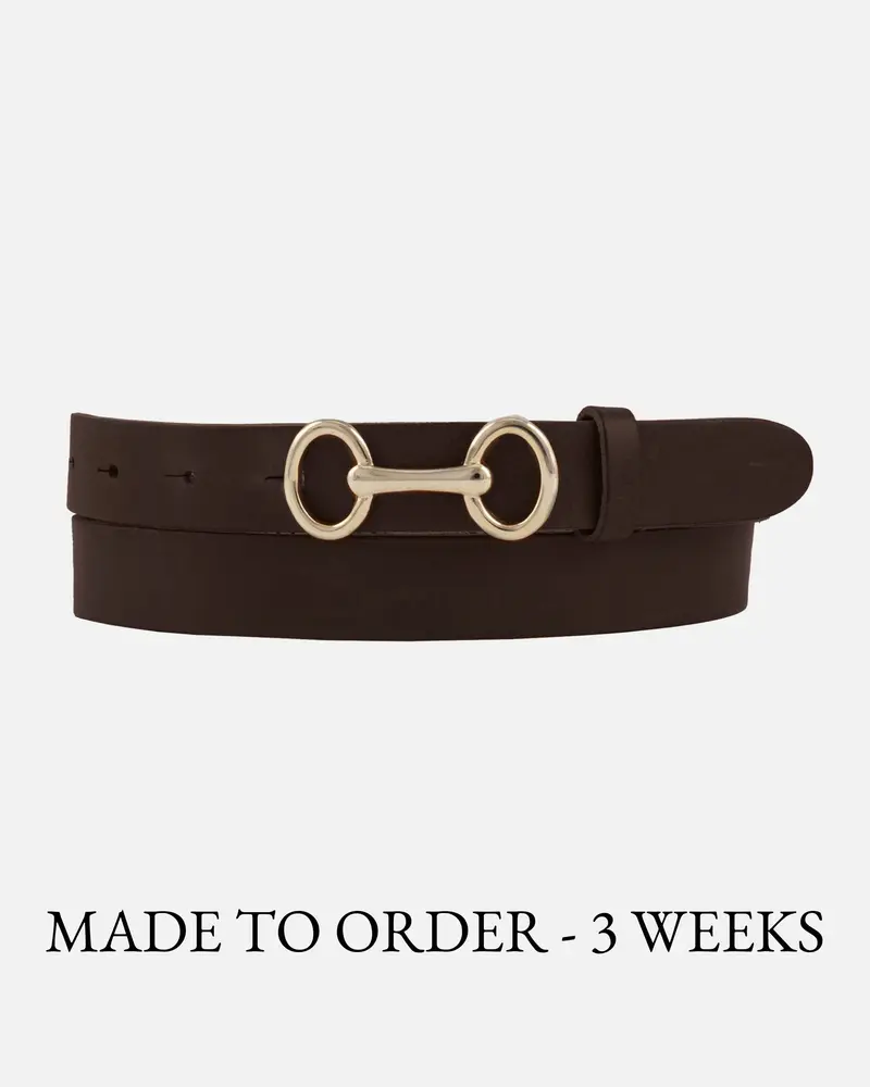 MADE TO ORDER Carel│Lederen Riem met Bitgesp