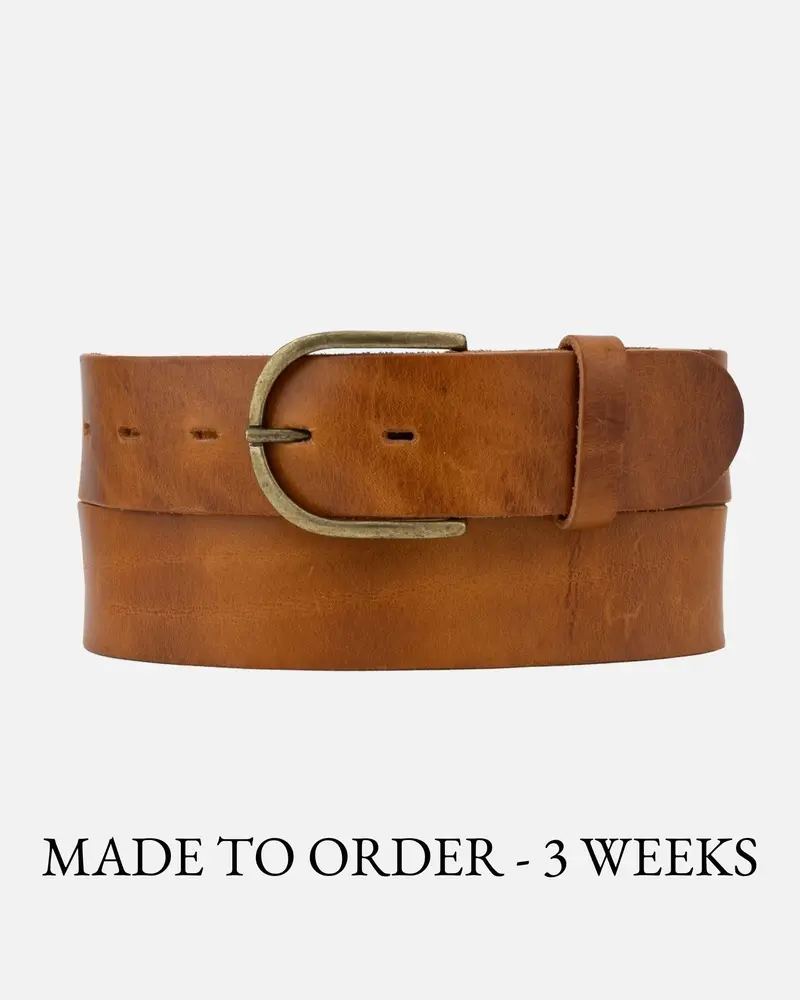 MADE TO ORDER Caro │ Basis Leren Riem met Verwisselbare Gesp