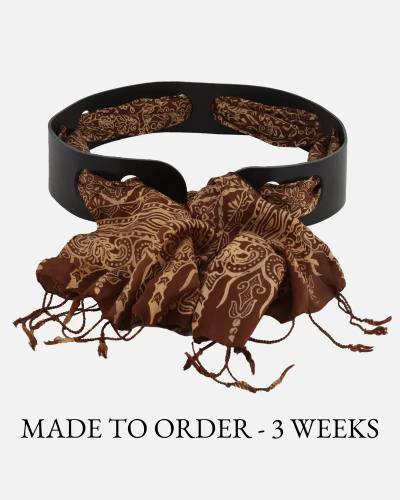 MADE TO ORDER Emi │ Personaliseerbare Leren Riem met Sjaallussen