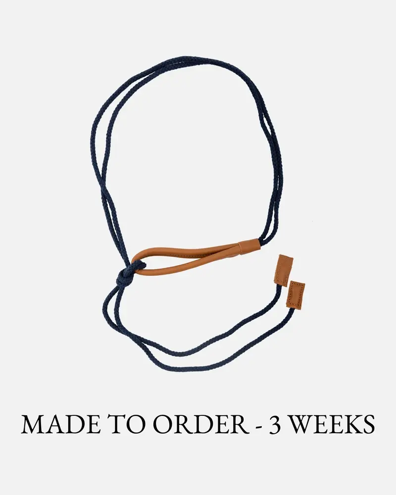 MADE TO ORDER Enola │ Robe Belt with Leather Details