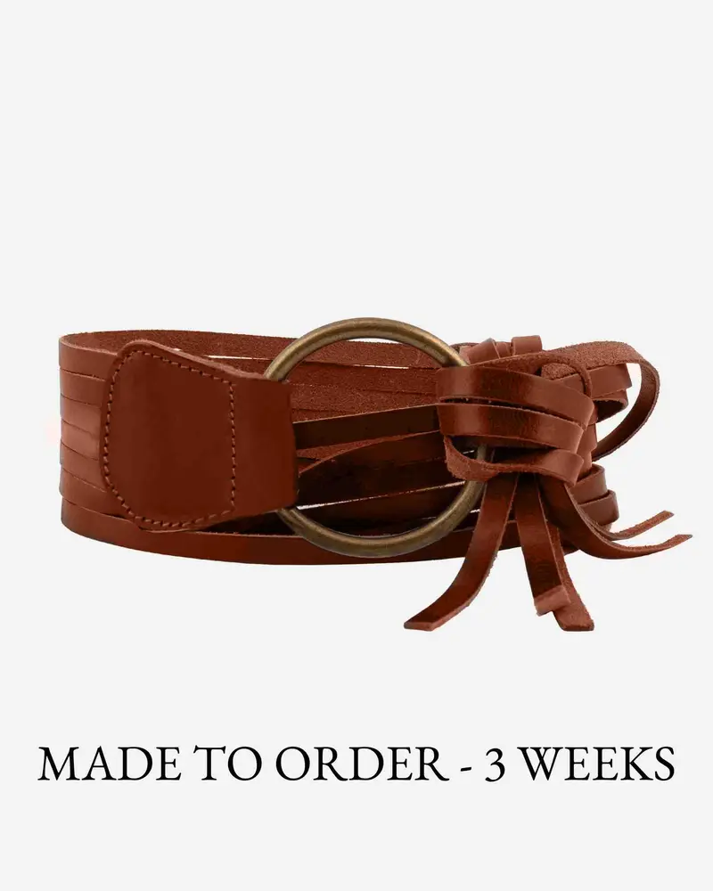 MADE TO ORDER Frida │ Leren Tailleriem met Meerdere Bandjes