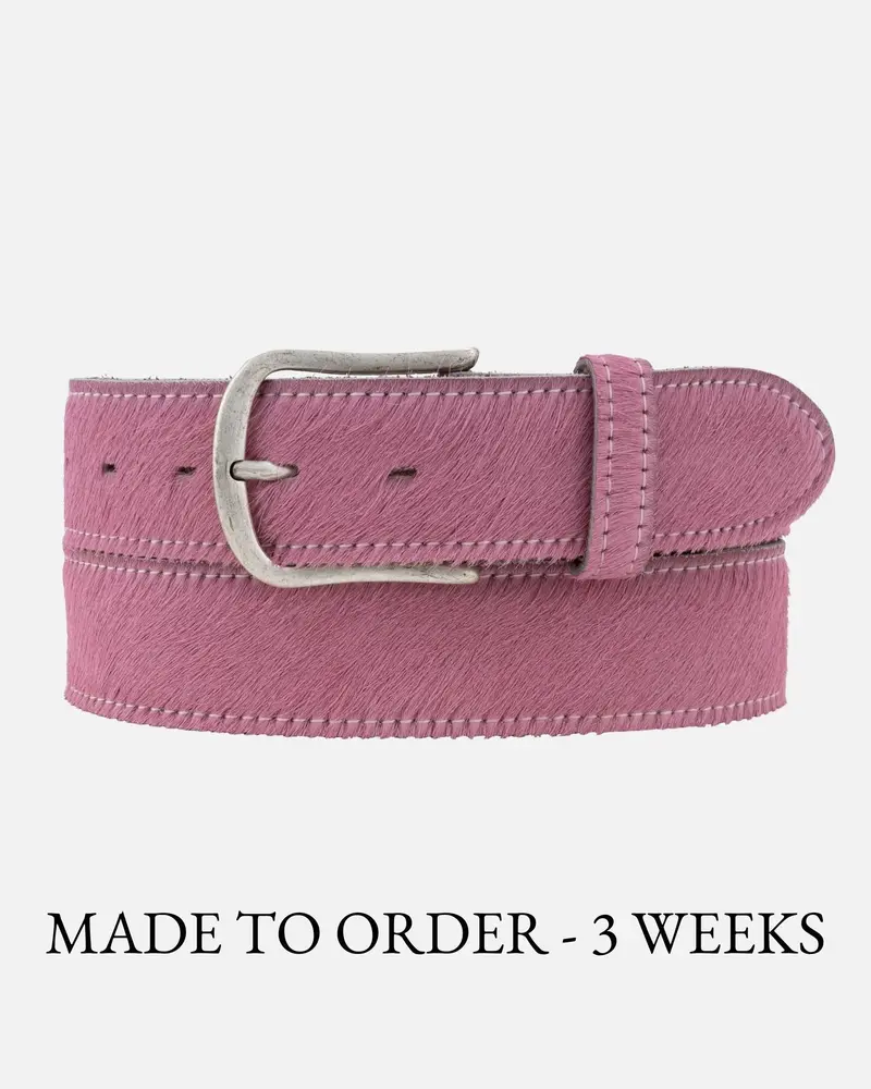 MADE TO ORDER Gina │ Koeienhaar Riem met met Verwisselbare Gesp