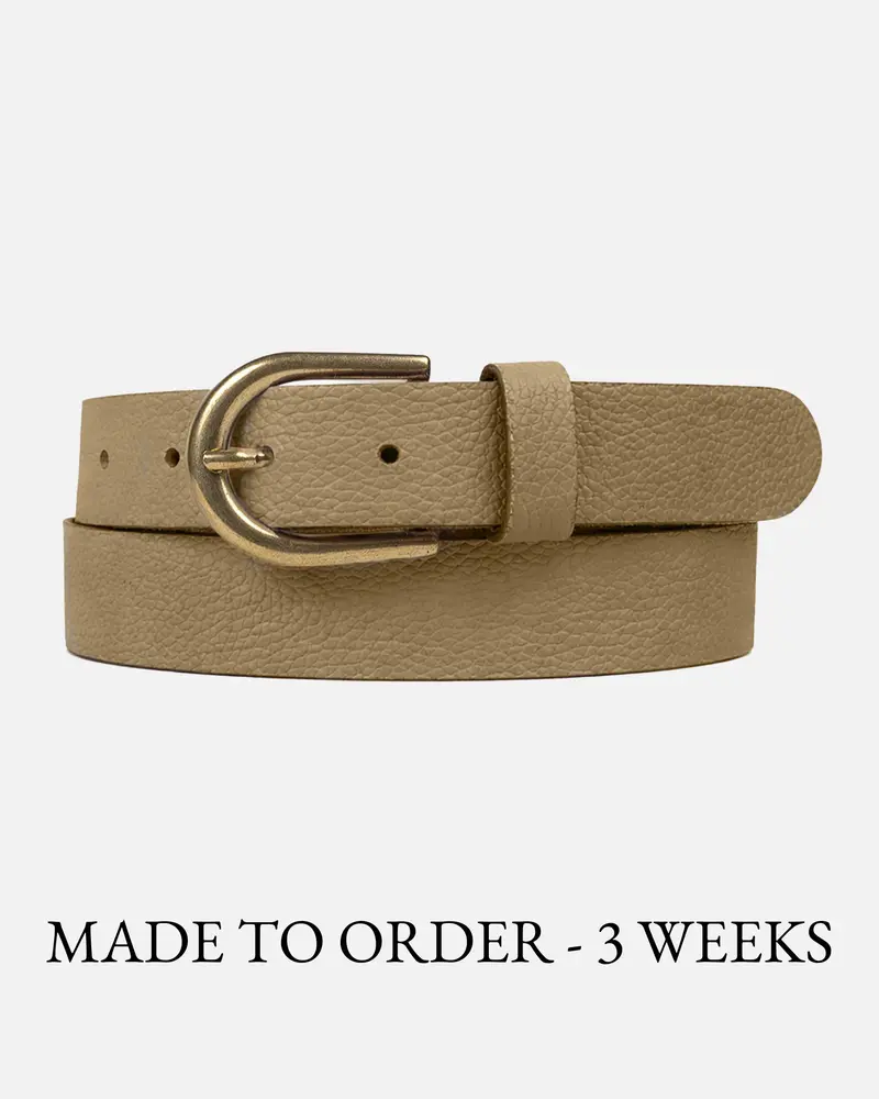 MADE TO ORDER Ila│Korrelleren Italiaanse Riem met Antieke Messing Gesp