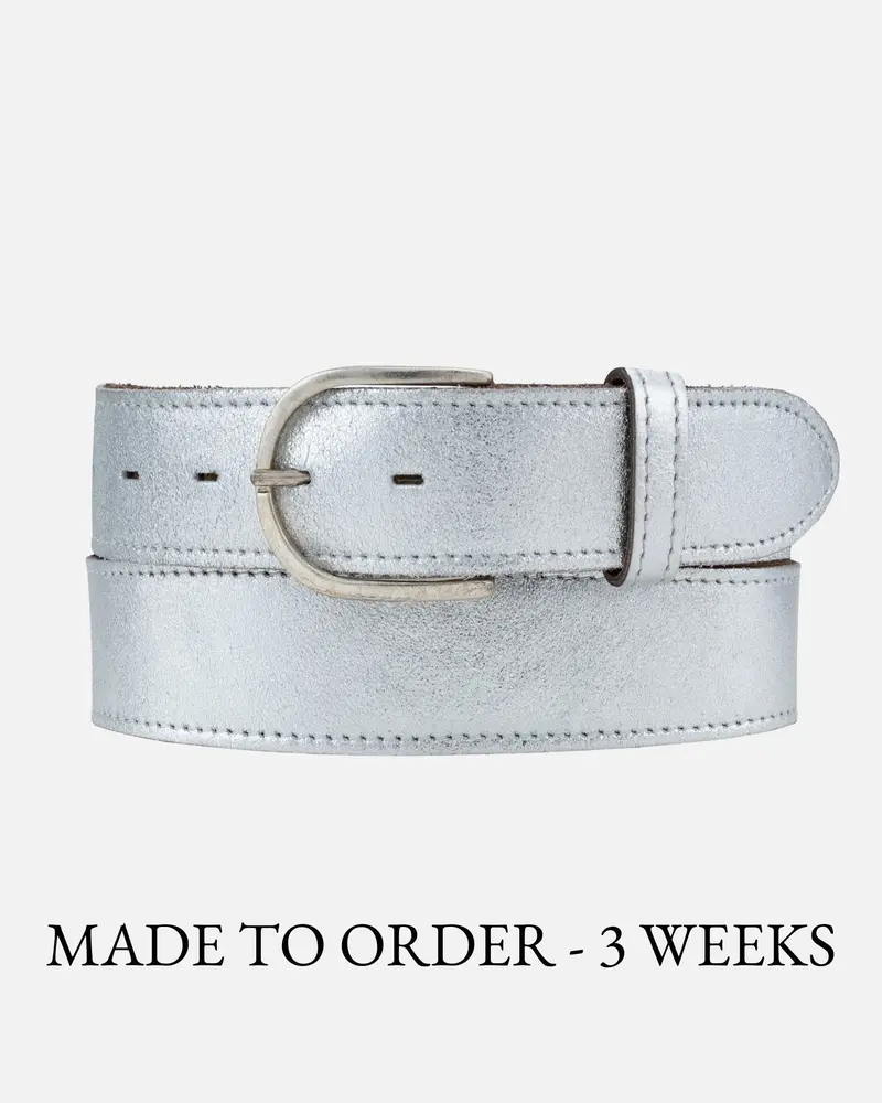 MADE TO ORDER Jasmin │ Metallic Riem met met Verwisselbare Gesp