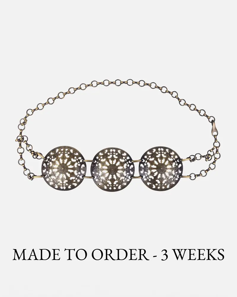 MADE TO ORDER Kelsey│Kettingriem met Sierlijke Schijfdetails