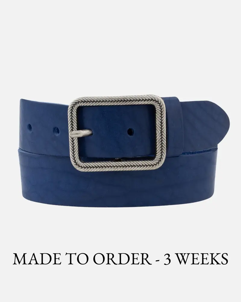 MADE TO ORDER Laura │ Leren Riem met vintage zilveren gesp